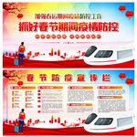 元旦春节疫情防控宣传展板