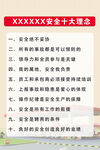 安全理念海报