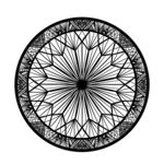 黑白线条圆框圆环