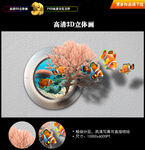小丑鱼立体画