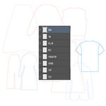 服装线稿 红色线稿PS修衣服版