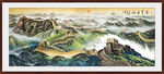 长城办公室山水画 书房壁画