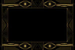 黑金花纹 黑金边框图片