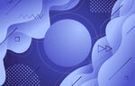 梦幻蓝色抽象几何背景图