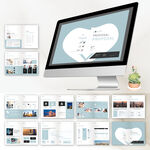 简约画册InDesign模板