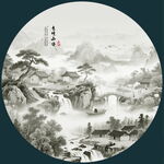水墨山水画