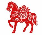 马年剪纸
