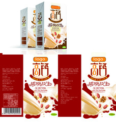 核桃花生 高钙 牛奶 纸盒包装