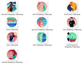 购物扁平插画