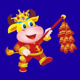 牛年门画牛年门贴卡通牛牛年大吉