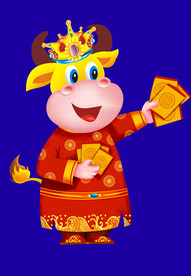 卡通牛牛年门画牛年门贴