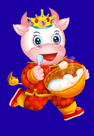 牛年门画牛年门贴牛年大吉卡通牛