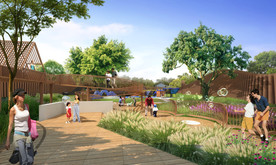 园林景观效果图公园游乐场效果图