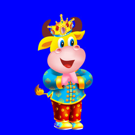 牛年卡通牛牛年门画牛年门贴