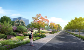 道路效果图景观效果图旱溪效果图