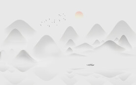 新中式山水装饰画