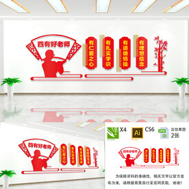 四有好老师文化墙