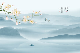 新中式电视背景墙