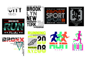 英文 字母 跑步