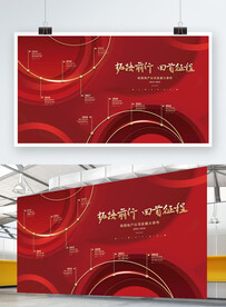 红色简约大气公司企业发展历程