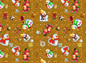 数码印花 圣诞花型 面料印花图