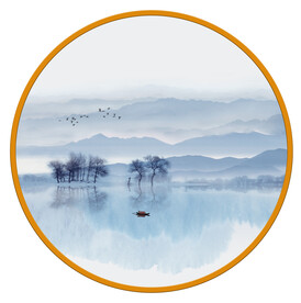 圆形山水画