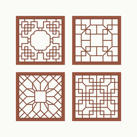 正方形窗花格