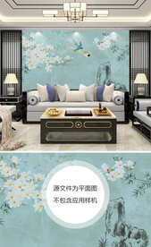 花鸟沙发背景墙