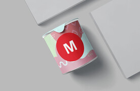 圆形零食包装盒样机素材