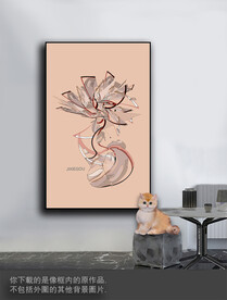 豪华抽象色块装饰画