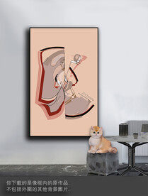 豪华抽象色块装饰画