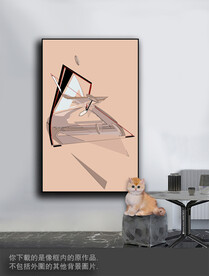 豪华抽象色块装饰画