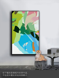 豪华抽象色块装饰画