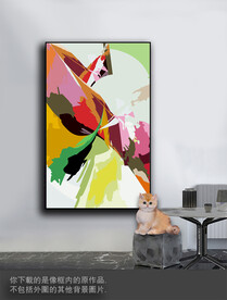 豪华抽象色块装饰画