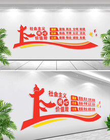 社会主义核心价值观文化墙