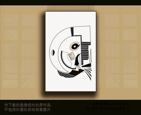 欧式古典抽象色块装饰画