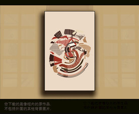 欧式古典抽象色块装饰画