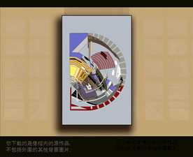 欧式古典抽象色块装饰画