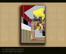 欧式古典抽象色块装饰画