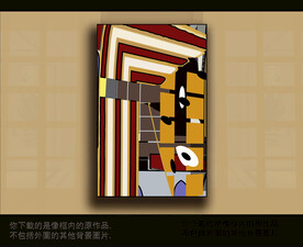 欧式古典抽象色块装饰画