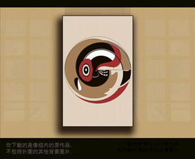 欧式古典抽象色块装饰画