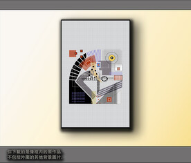 西部牛仔抽象装饰画