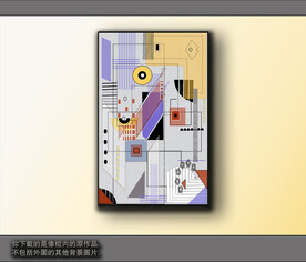 西部牛仔抽象装饰画