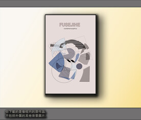 西部牛仔抽象装饰画