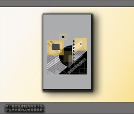 西部牛仔抽象装饰画