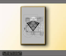 黑白风格抽象装饰画
