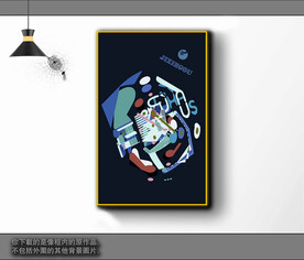 欧式黑白风格抽象装饰画