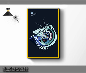 欧式黑白风格抽象装饰画