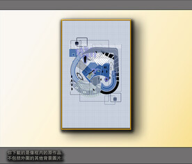 欧式黑白风格抽象装饰画