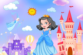 公主城堡儿童背景墙